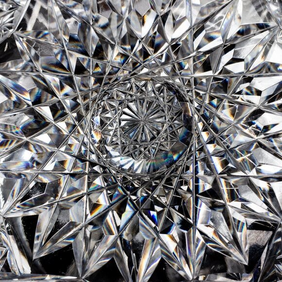 American Brilliant Cut Crystal Vanity Jar | Antique Collectible | Crystal Powder - Picture 4 of 8